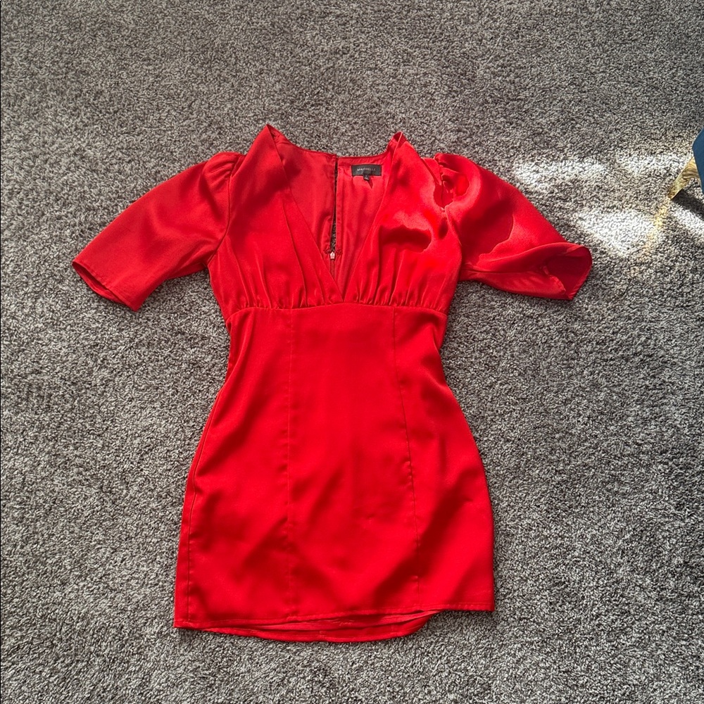 MAJORELLE Vibrant Red Mini Dress